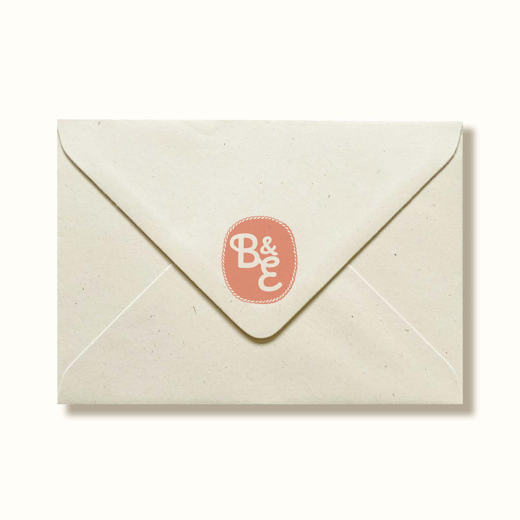 Modern Wedding Crest with Icons