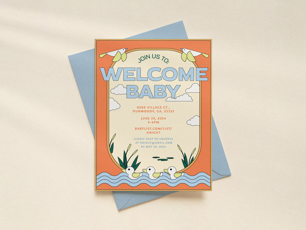 Modern Baby Shower Invite TEMPLATE