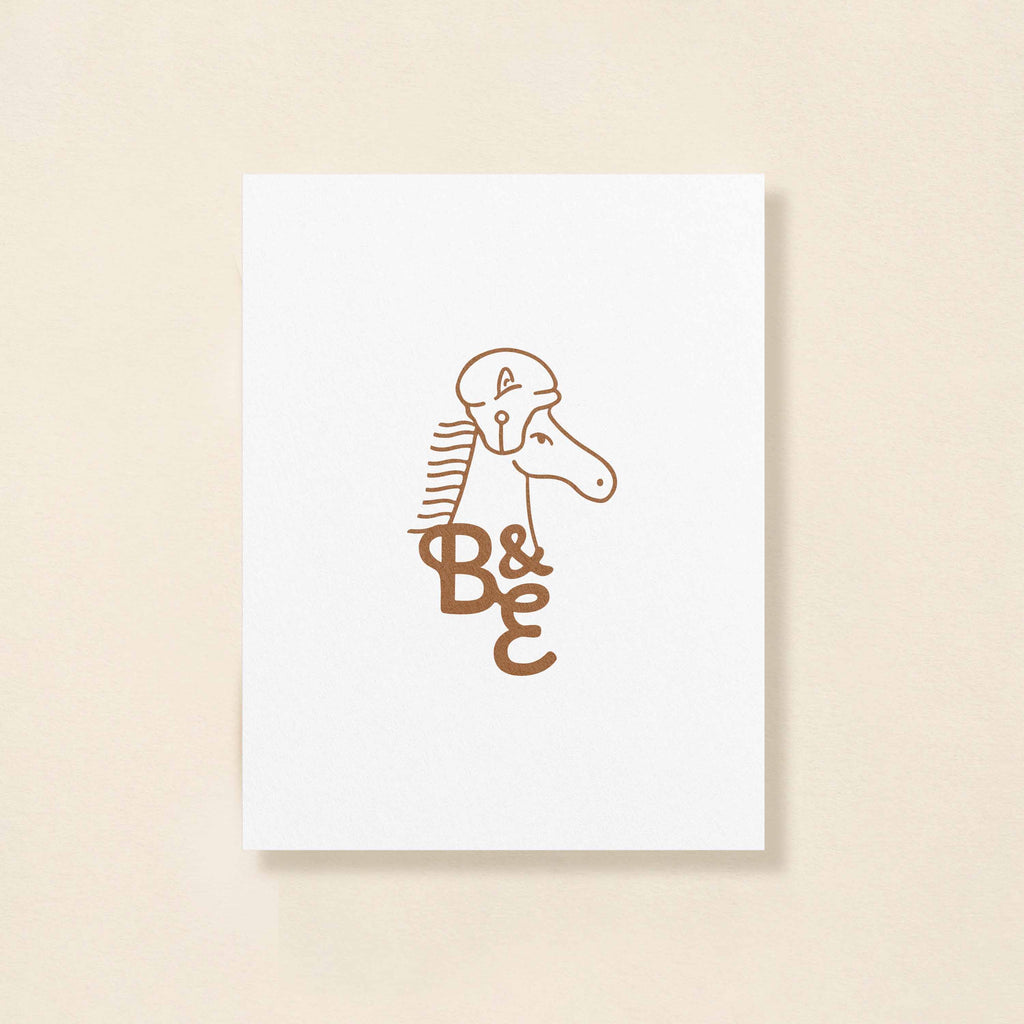 Modern Wedding Crest with Icons